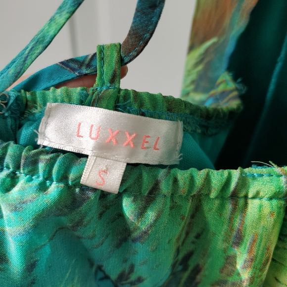 ♡SOLD♡ Luxxel Green Tropical Print Maxi Size S - Picture 14 of 16
